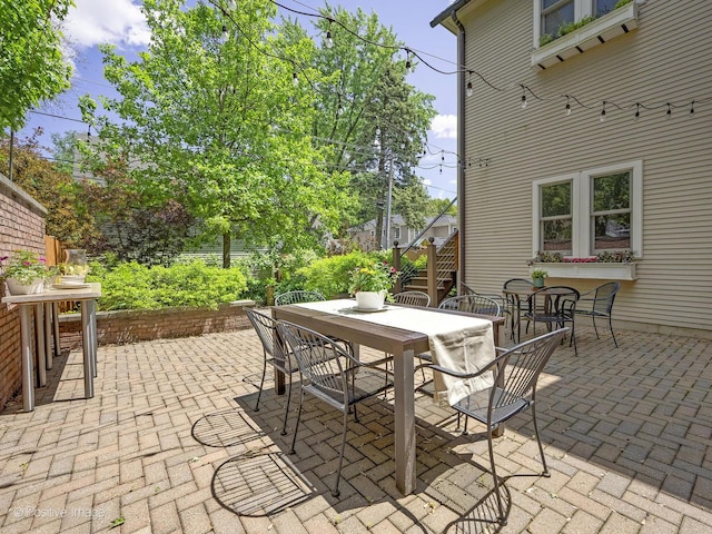 213 S Ashland Ave, La Grange, IL 60525 - view of patio with outdoor dining space and stairway