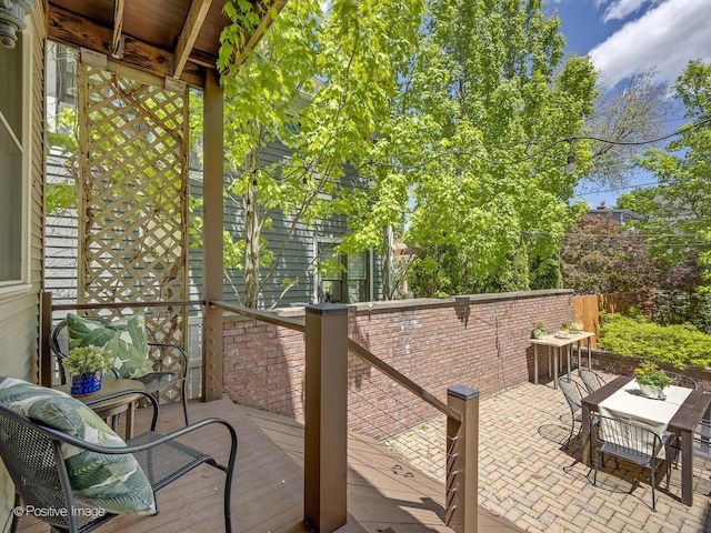 213 S Ashland Ave, La Grange, IL 60525 - view of patio / terrace with a deck and outdoor dining space