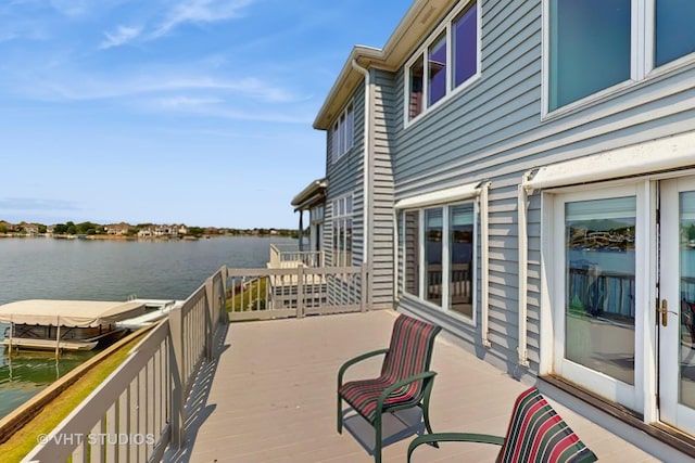 23118 Lacroix Ln, Plainfield, IL 60544 - wooden deck featuring a water view