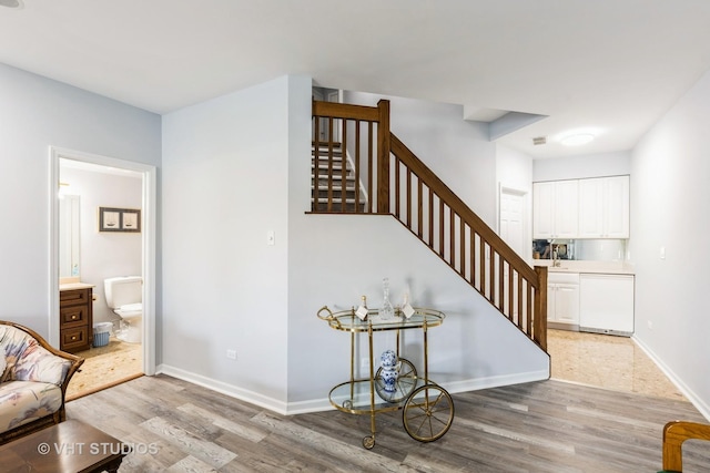 23118 Lacroix Ln, Plainfield, IL 60544 - living room featuring stairs and light wood finished floors