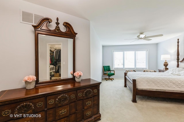 23118 Lacroix Ln, Plainfield, IL 60544 - bedroom featuring light carpet and a ceiling fan