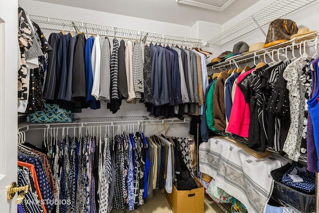 23118 Lacroix Ln, Plainfield, IL 60544 - walk in closet featuring attic access