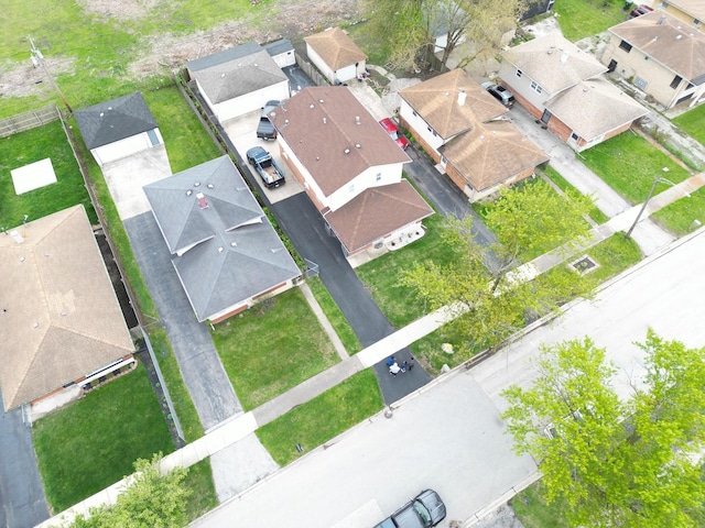 bird's eye view featuring a residential view