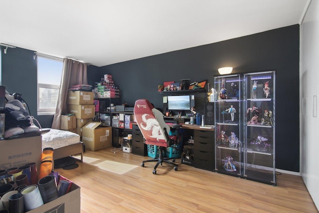 office with wood finished floors