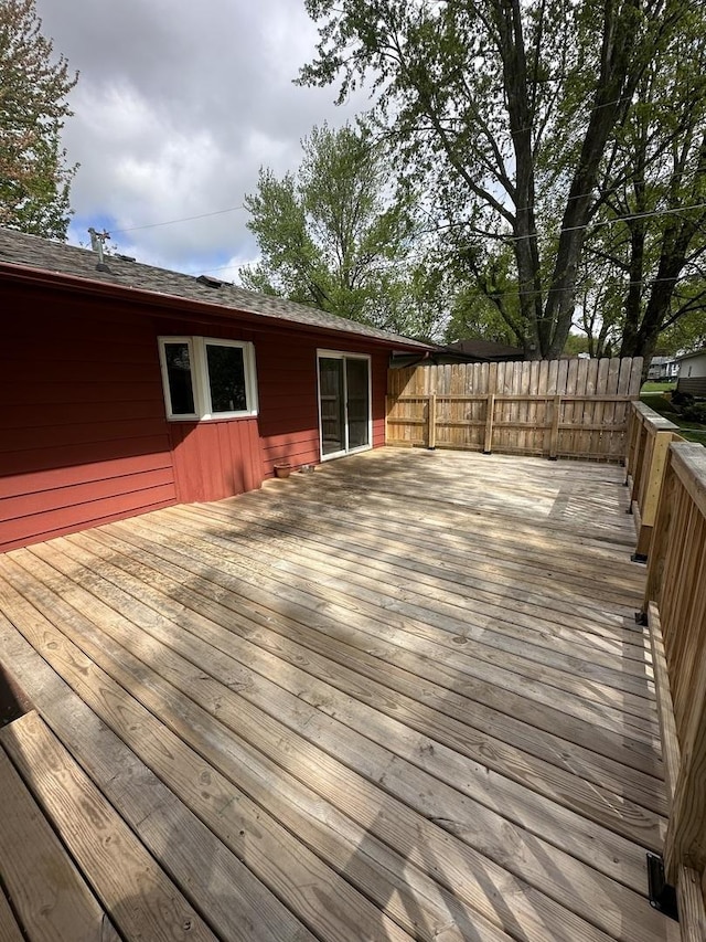 wooden deck with fence