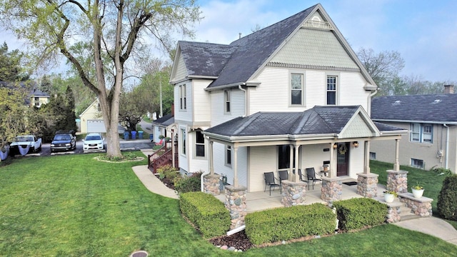 1208 Main St, Crete, IL 60417 - victorian-style house with roof with shingles and a front lawn