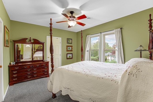 1208 Main St, Crete, IL 60417 - carpeted bedroom featuring a ceiling fan