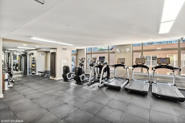view of gym