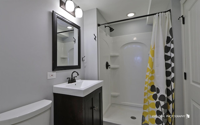 13464 W Hidden Springs Trl, Wadsworth, IL 60083 - full bath featuring vanity, toilet, and a shower stall