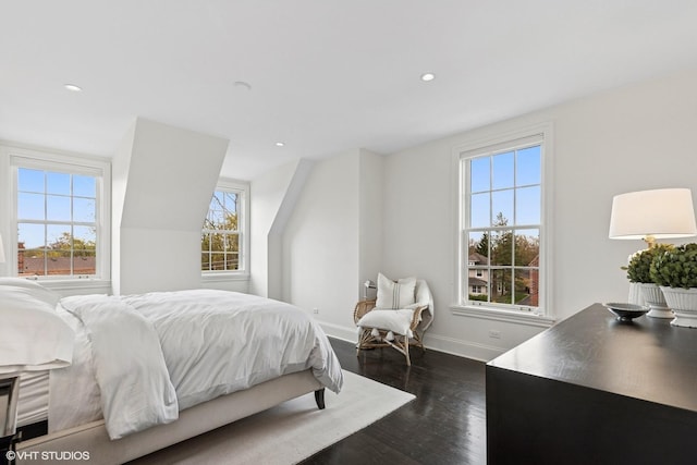 847 N Mckinley Rd, Lake Forest, IL 60045 - bedroom with baseboards, dark wood-type flooring, and recessed lighting