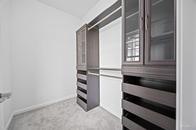 spacious closet with carpet flooring