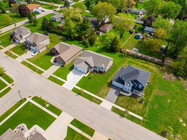 aerial view of residential area