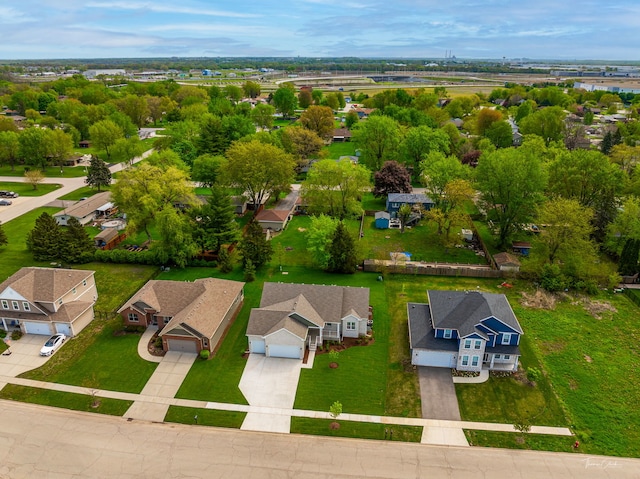 aerial perspective of suburban area
