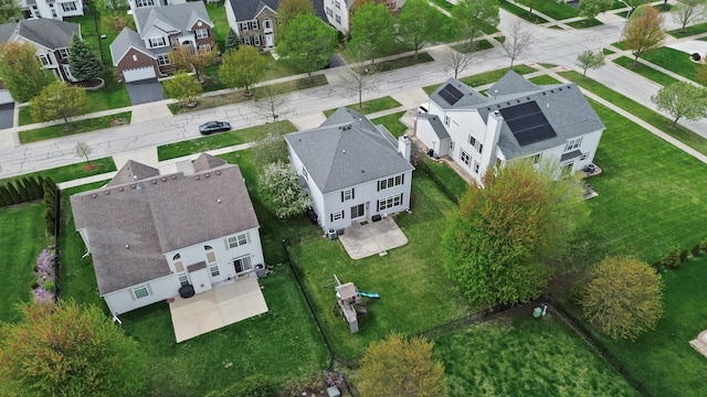aerial view featuring a residential view