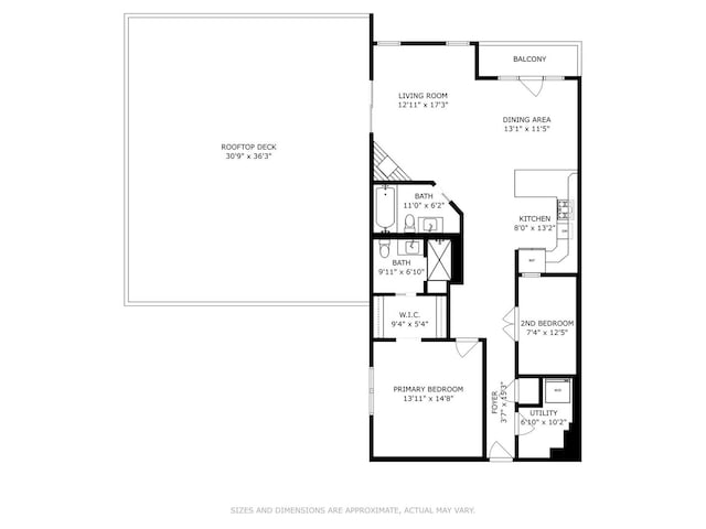 1111 W Madison St Unit 5B, Chicago, IL 60607 - floor plan