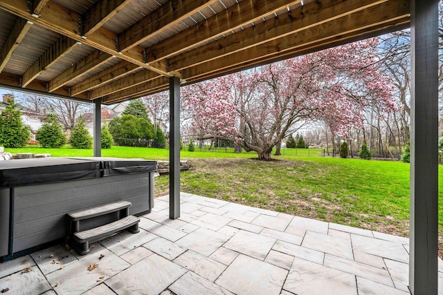 221 Parkview Dr, Bloomington, IL 61701 - view of patio / terrace with a hot tub