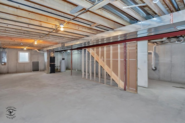 26165 County Fair Dr, Monee, IL 60449 - basement with gas water heater and electric panel