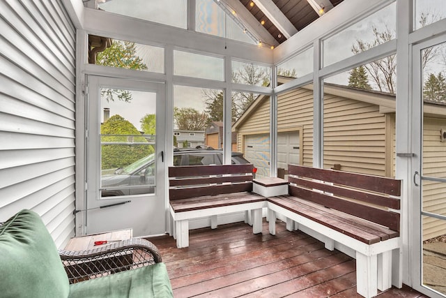 3010 Mary Ln, Mchenry, IL 60051 - sunroom featuring beam ceiling