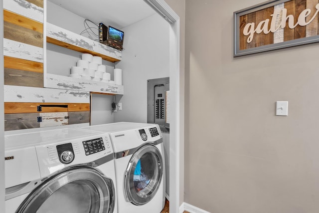 3010 Mary Ln, Mchenry, IL 60051 - laundry area with laundry area, washing machine and dryer, and electric panel