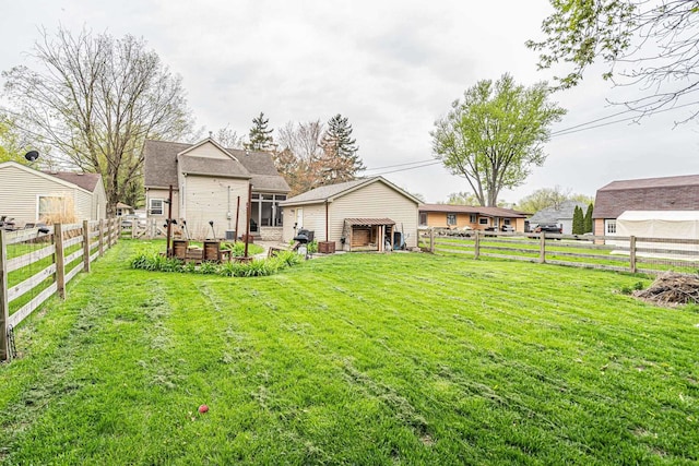 3010 Mary Ln, Mchenry, IL 60051 - back of house with a fenced backyard and a yard
