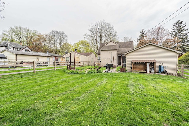 3010 Mary Ln, Mchenry, IL 60051 - rear view of property with a yard and fence