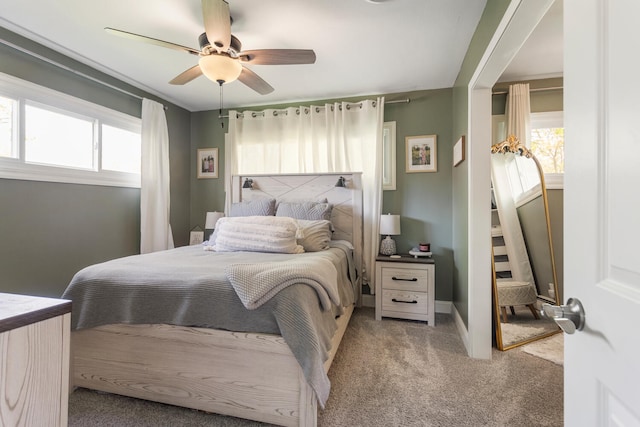310 S Elm St, Saint Joseph, IL 61873 - bedroom featuring ceiling fan and light colored carpet