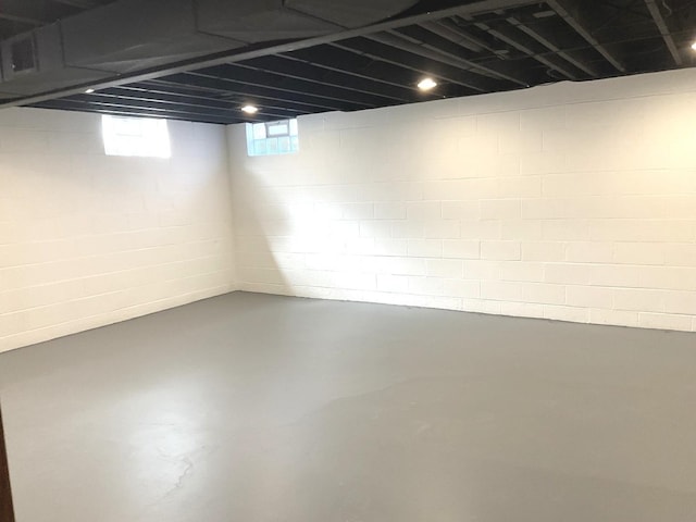 view of below grade area