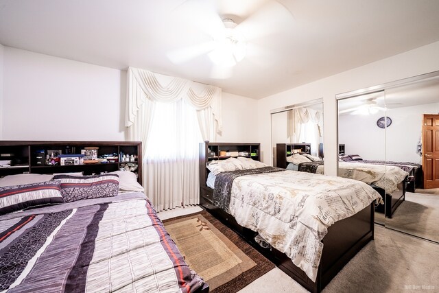 14650 Lamon Ave, Midlothian, IL 60445 - carpeted bedroom featuring ceiling fan and multiple closets