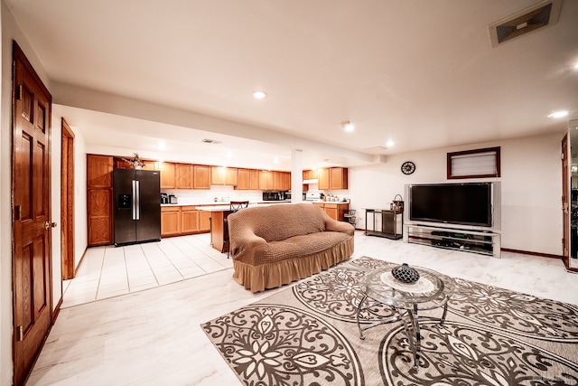 14650 Lamon Ave, Midlothian, IL 60445 - living room with baseboards, recessed lighting, and visible vents