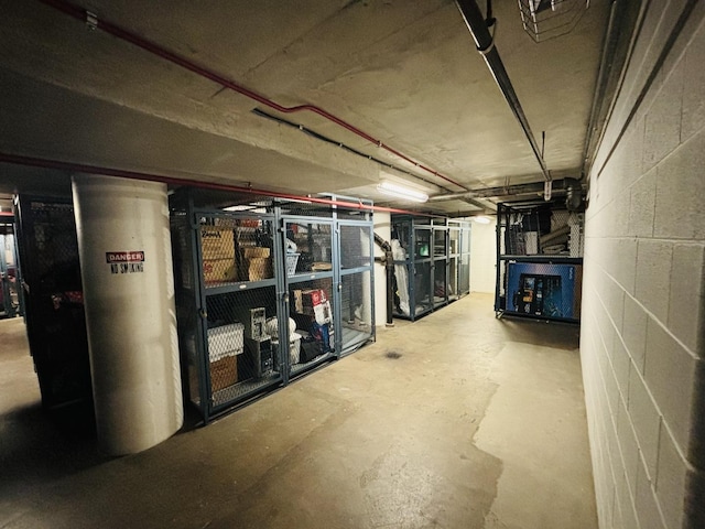 view of storage area
