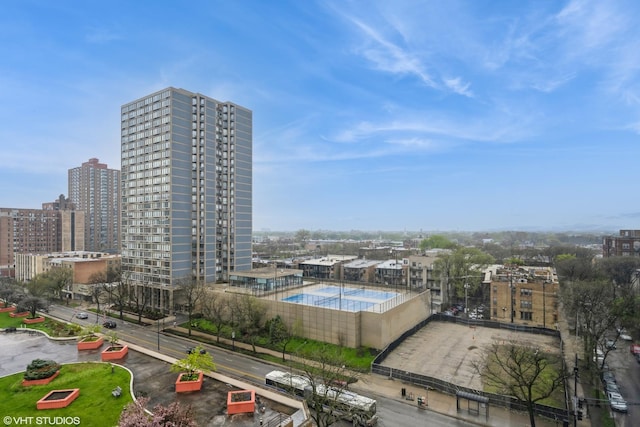 bird's eye view featuring a view of city
