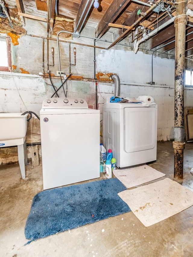 laundry area featuring separate washer and dryer