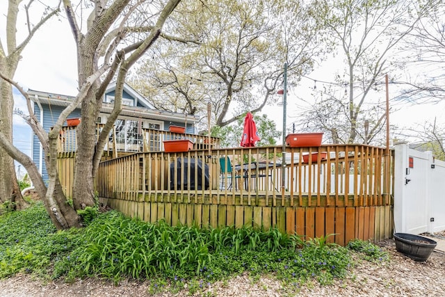 view of wooden deck