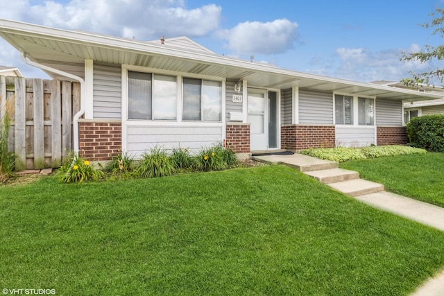ranch-style home with brick siding