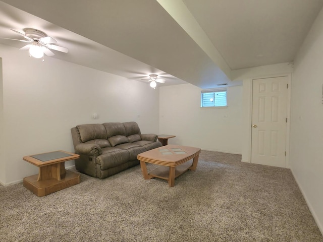 10160 Lancaster Dr, Mokena, IL 60448 - living area with ceiling fan and carpet floors