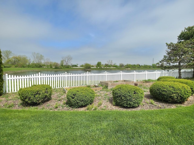 10160 Lancaster Dr, Mokena, IL 60448 - view of yard with a water view and fence