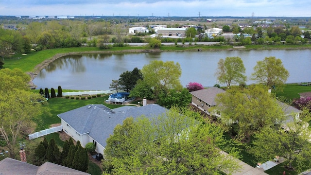 10160 Lancaster Dr, Mokena, IL 60448 - drone / aerial view featuring a water view
