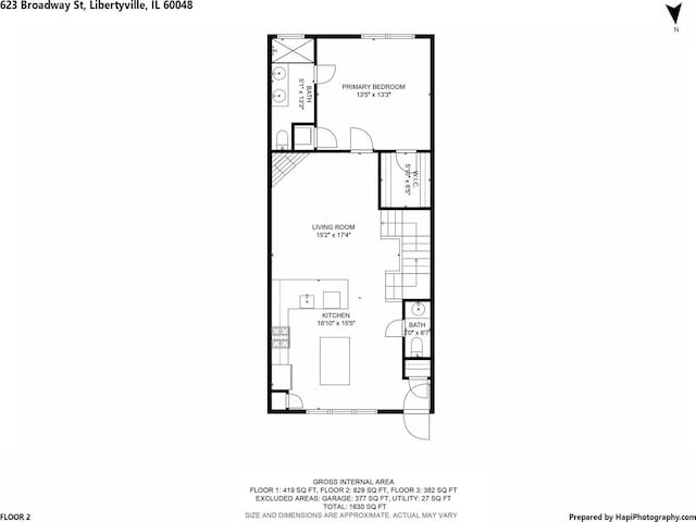 623 Broadway St, Libertyville, IL 60048 - floor plan