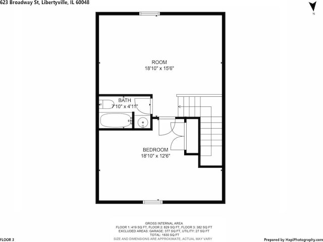 623 Broadway St, Libertyville, IL 60048 - floor plan
