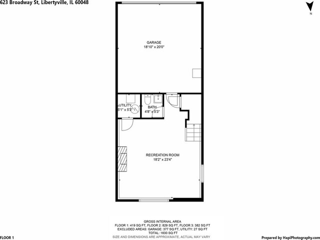 623 Broadway St, Libertyville, IL 60048 - floor plan
