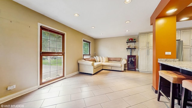 1288 N Ashland Ave, Palatine, IL 60074 - living area featuring recessed lighting and light tile patterned flooring