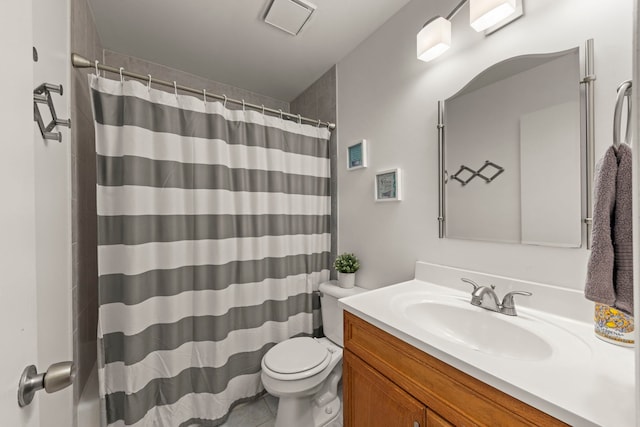 1500 E Lowden Ave, Wheaton, IL 60189 - full bath with vanity, toilet, and a shower with curtain
