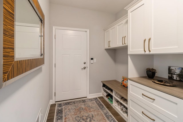 302 Links Dr, Addison, IL 60101 - mudroom with baseboards and dark wood-style floors