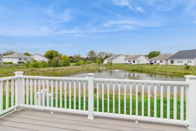 302 Links Dr, Addison, IL 60101 - wooden deck with a water view and a residential view