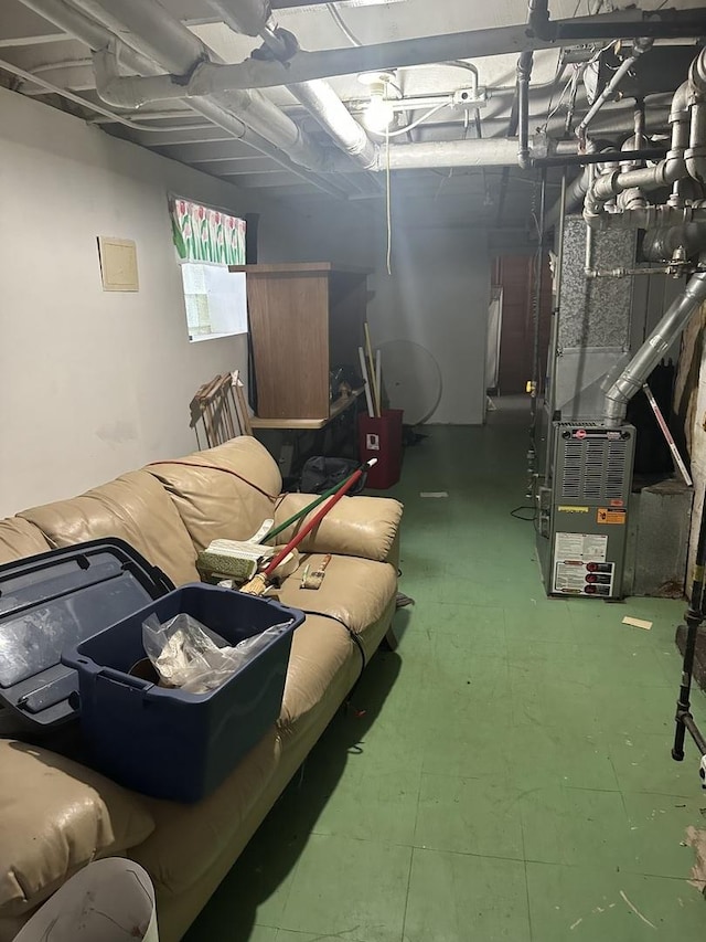 8042 S Bennett Ave, Chicago, IL 60617 - unfinished basement featuring heating unit