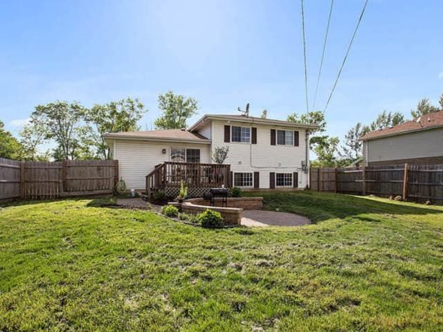 15535 Homan Ave, Markham, IL 60428 - rear view of property featuring a fenced backyard and a wooden deck