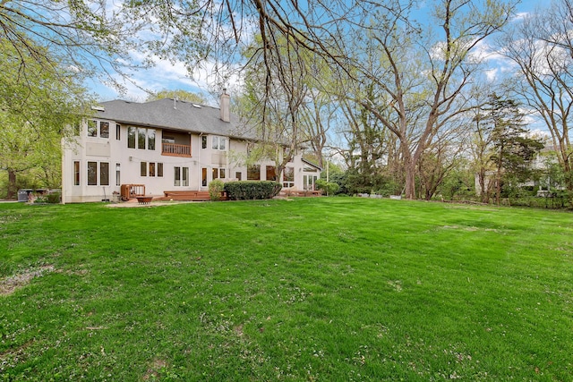 1730 Cambridge Ave, Flossmoor, IL 60422 - view of yard featuring a balcony