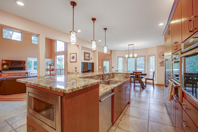 1730 Cambridge Ave, Flossmoor, IL 60422 - kitchen featuring recessed lighting, a sink, appliances with stainless steel finishes, and a healthy amount of sunlight