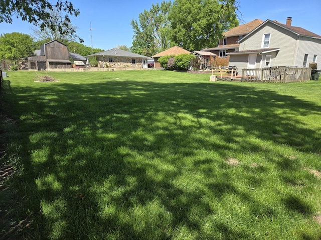 24758 S Tryon St, Channahon, IL 60410 - view of green lawn with a barn