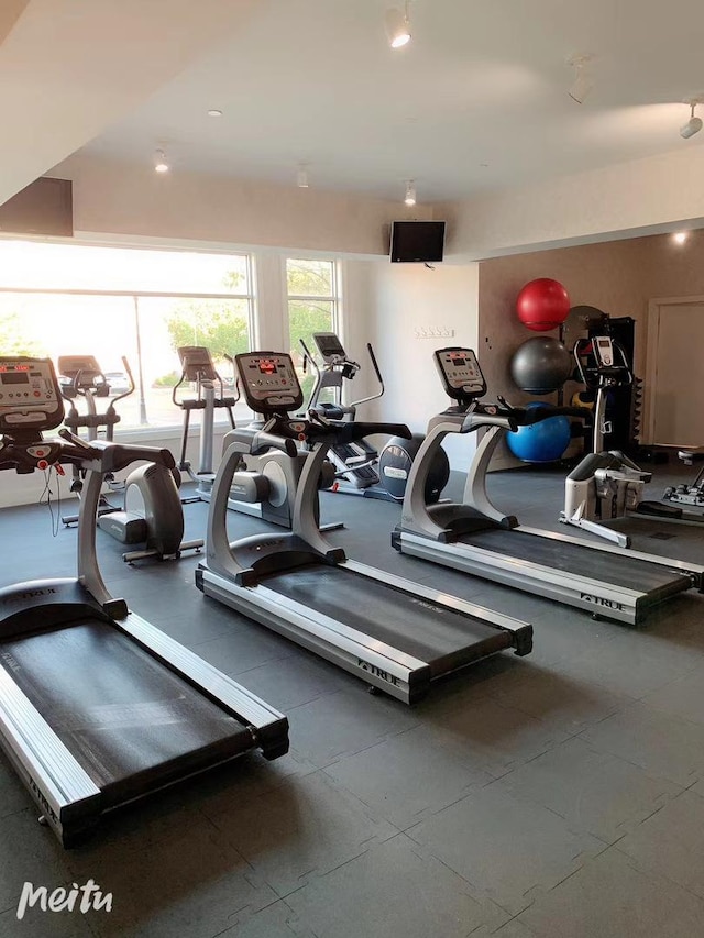 view of workout area